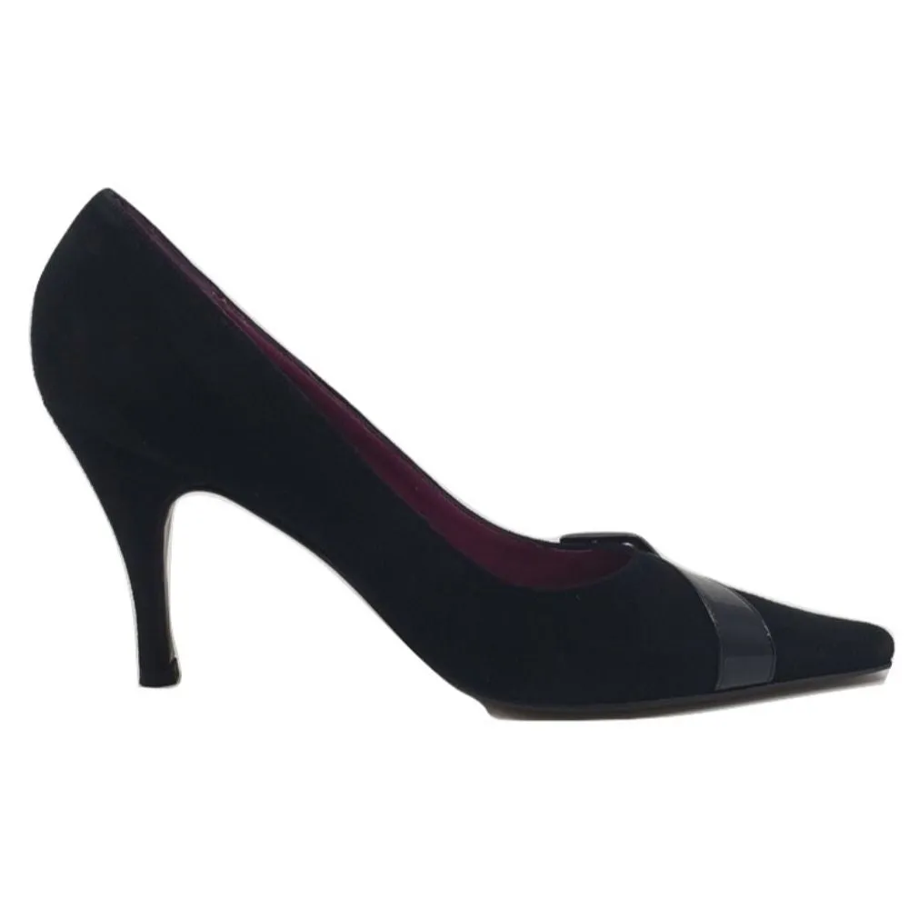 1001 Capreto Rosso Black Suede Versani Pumps