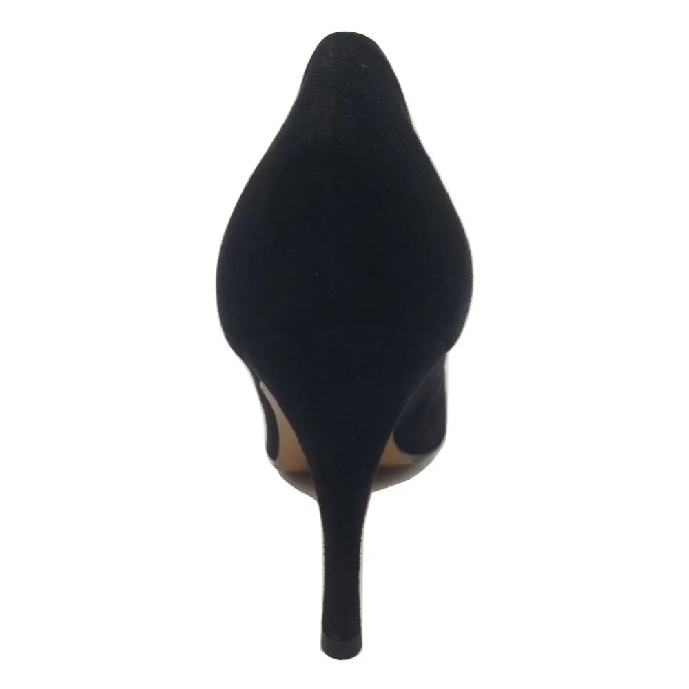 1001 Capreto Rosso Black Suede Versani Pumps