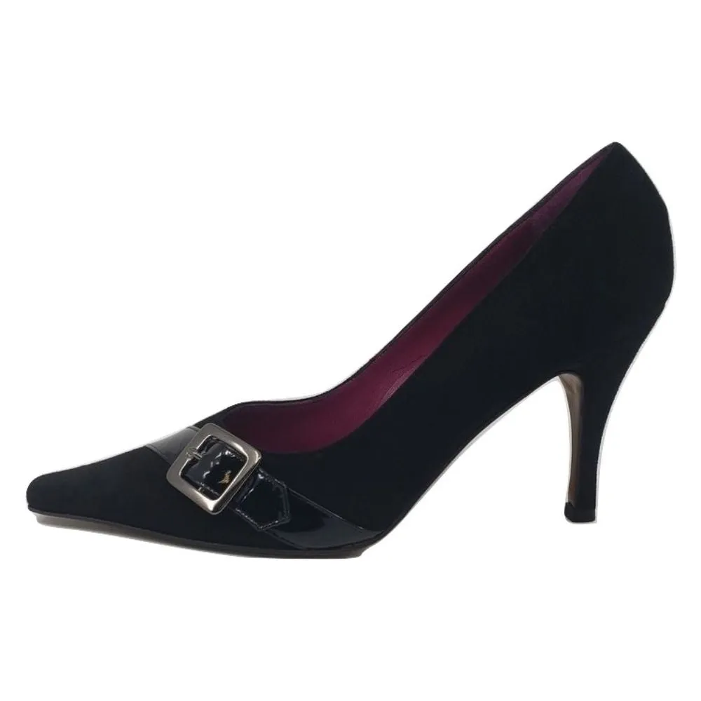 1001 Capreto Rosso Black Suede Versani Pumps