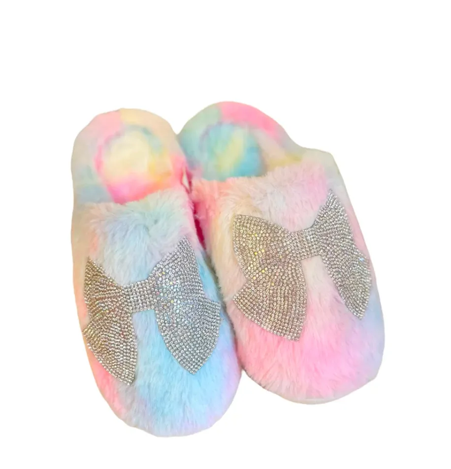 Crystal Bow Slippers